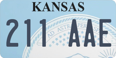 KS license plate 211AAE