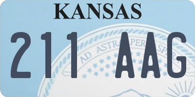 KS license plate 211AAG