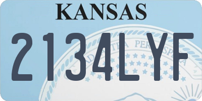 KS license plate 2134LYF
