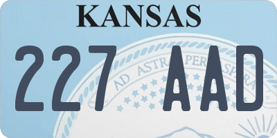 KS license plate 227AAD