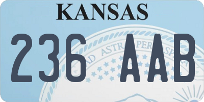 KS license plate 236AAB