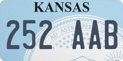 KS license plate 252AAB