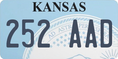KS license plate 252AAD