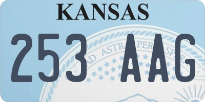 KS license plate 253AAG