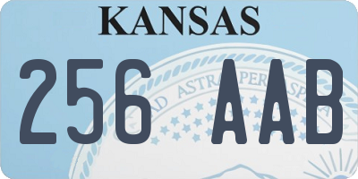 KS license plate 256AAB