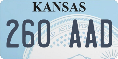 KS license plate 260AAD