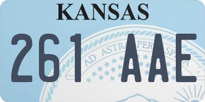 KS license plate 261AAE