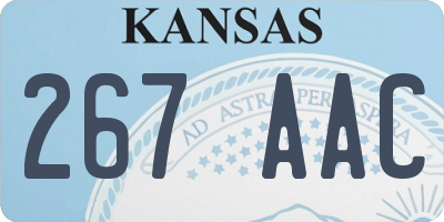 KS license plate 267AAC