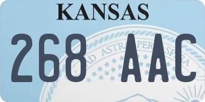 KS license plate 268AAC