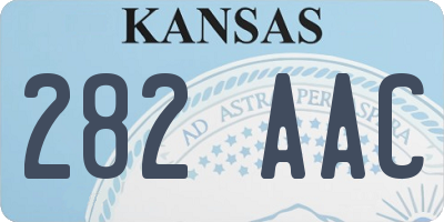 KS license plate 282AAC