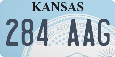 KS license plate 284AAG