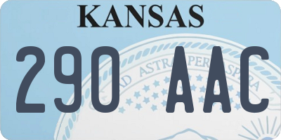 KS license plate 290AAC