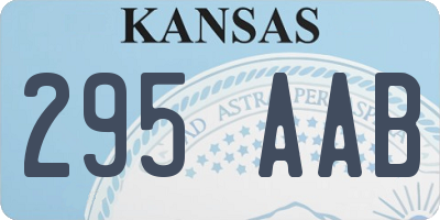 KS license plate 295AAB