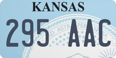 KS license plate 295AAC