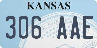 KS license plate 306AAE