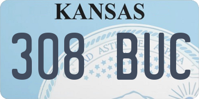 KS license plate 308BUC