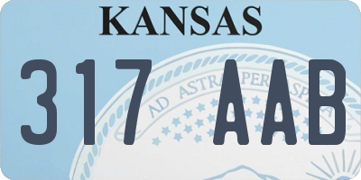 KS license plate 317AAB
