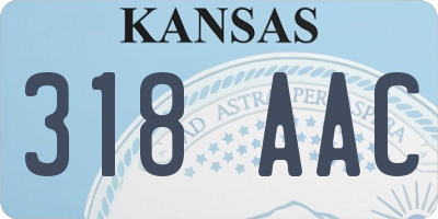 KS license plate 318AAC