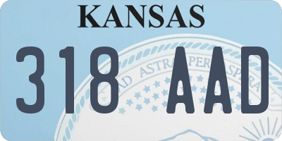 KS license plate 318AAD
