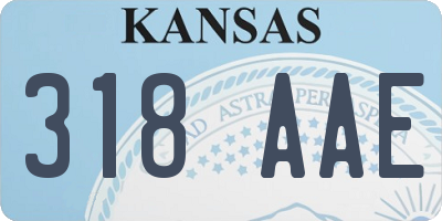 KS license plate 318AAE