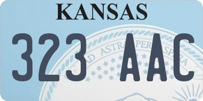 KS license plate 323AAC