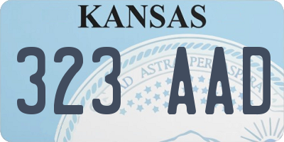 KS license plate 323AAD