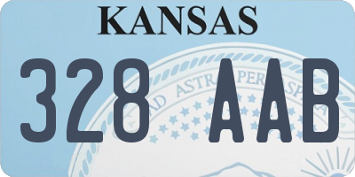 KS license plate 328AAB