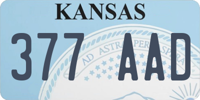 KS license plate 377AAD