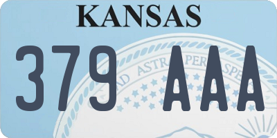 KS license plate 379AAA