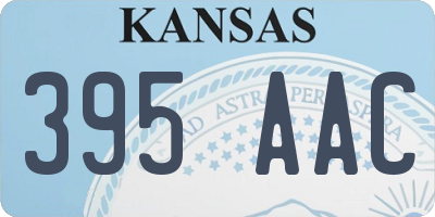 KS license plate 395AAC