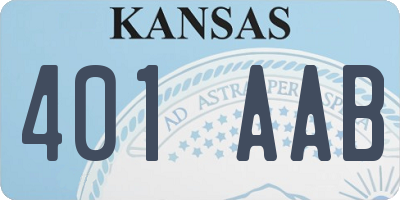 KS license plate 401AAB