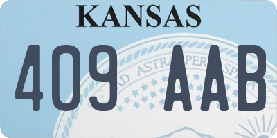 KS license plate 409AAB