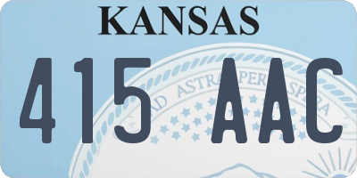 KS license plate 415AAC
