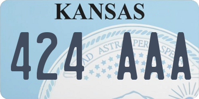 KS license plate 424AAA