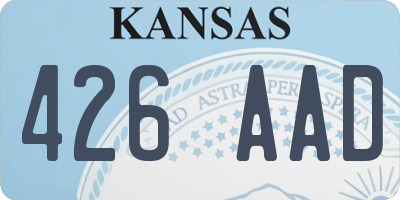 KS license plate 426AAD