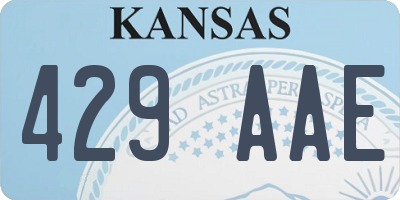 KS license plate 429AAE