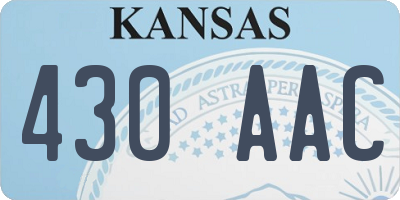 KS license plate 430AAC