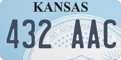 KS license plate 432AAC