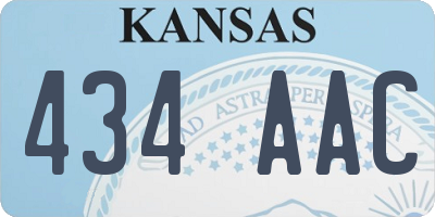 KS license plate 434AAC