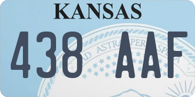 KS license plate 438AAF