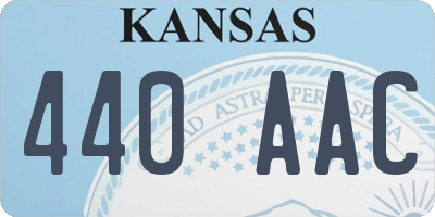 KS license plate 440AAC