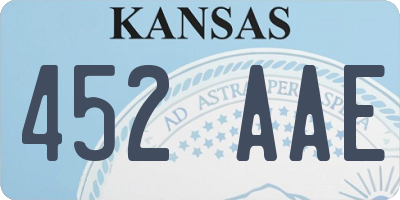 KS license plate 452AAE