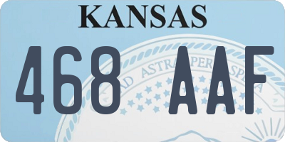 KS license plate 468AAF