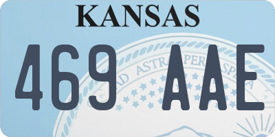 KS license plate 469AAE