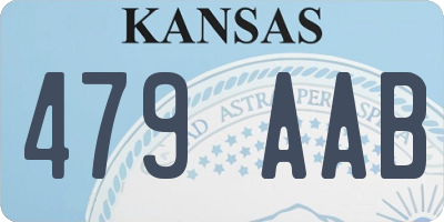 KS license plate 479AAB