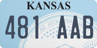KS license plate 481AAB