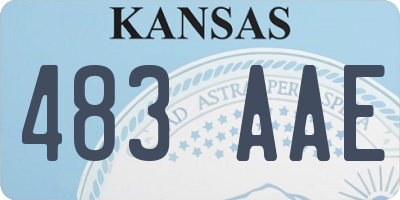 KS license plate 483AAE
