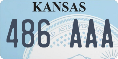 KS license plate 486AAA
