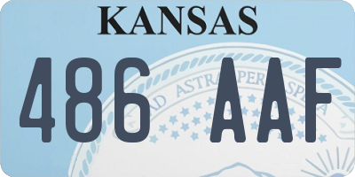 KS license plate 486AAF