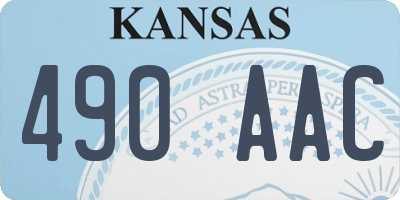 KS license plate 490AAC
